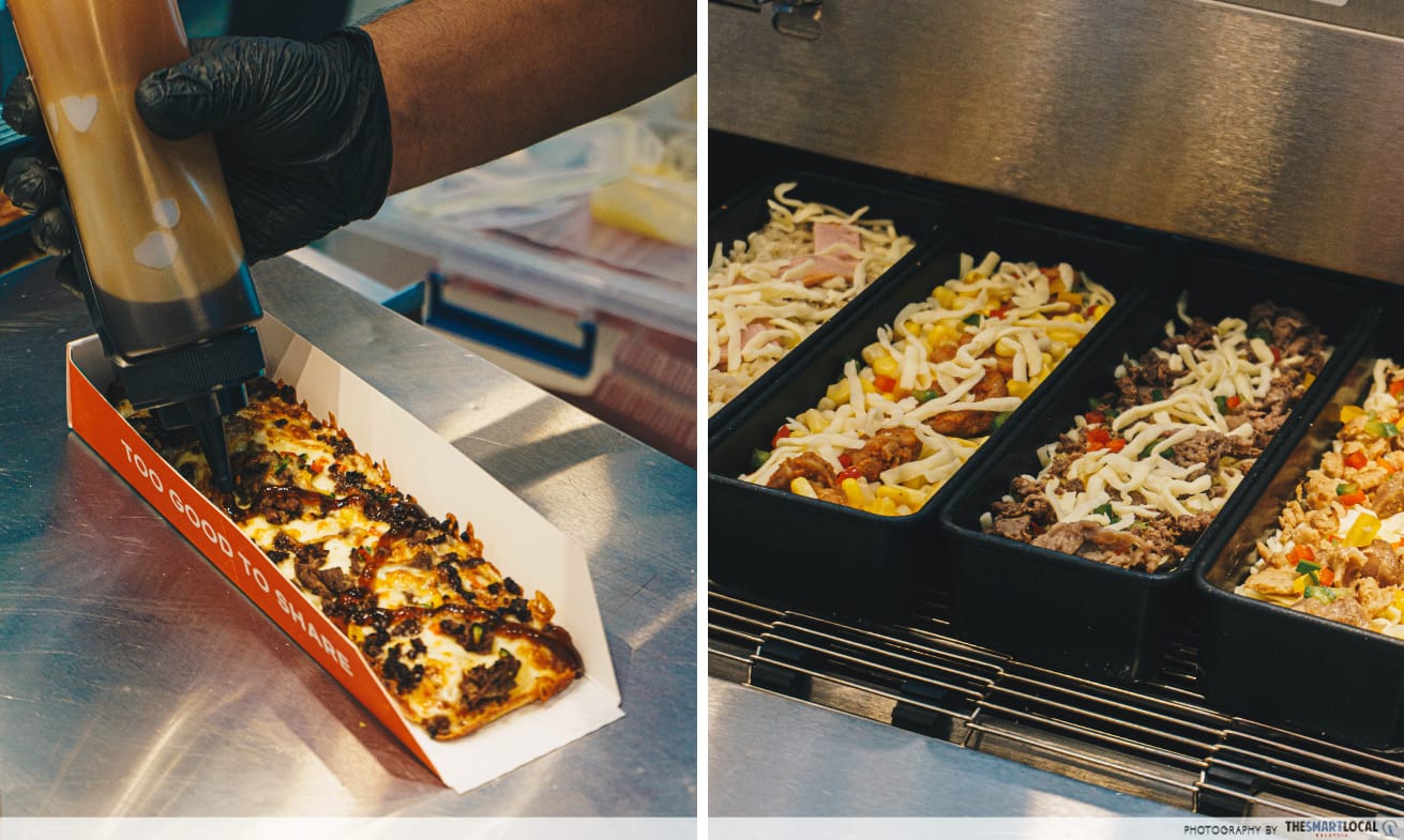 Eat Pizza in Pavilion Bukit Jalil - baking process