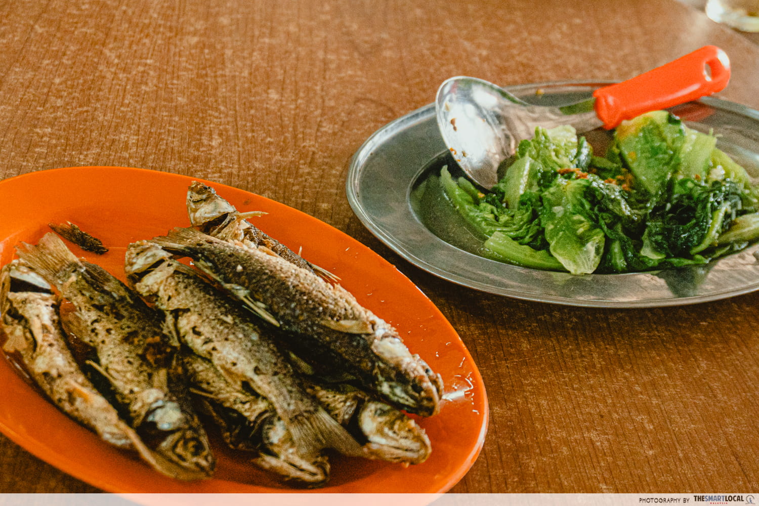 Light House Seafood Restaurant - gray mullet and vegetables